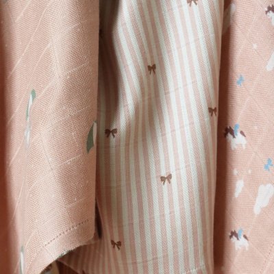 NUUROO Josefine Mušelínové pleny z bambusu 2 ks Stripe Bow - 74437_003