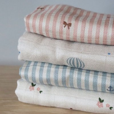 NUUROO Valentin Mušelínová plena z bambusu Stripe Anchor - 74447_003