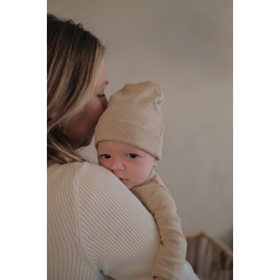 LODGER Čepice Melange Beige vel. 0 - 6 měsíců - 74852_004