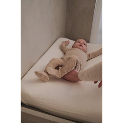 LODGER Tepláčky novorozenecké Melange Beige vel. 50 - 74853_002