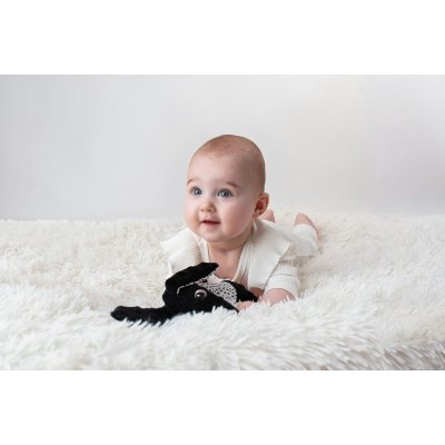 MOMS CARE Senzorická hračka s kousátkem pejsek Jami White & Black - 75269_004