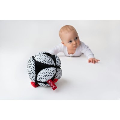 MOMS CARE Montessori míček se zrcátkem White & Black - 75270_010
