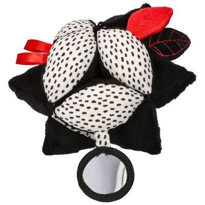 MOMS CARE Montessori míček se zrcátkem White & Black - 75270_003