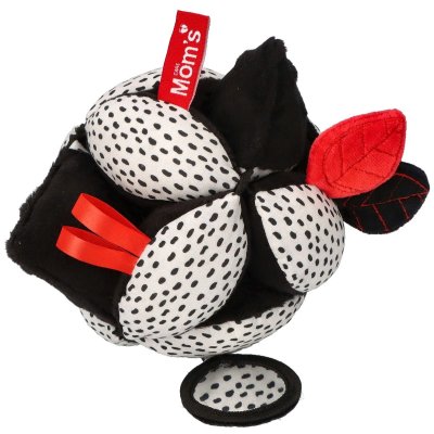 MOMS CARE Montessori míček se zrcátkem White & Black - 75270_004