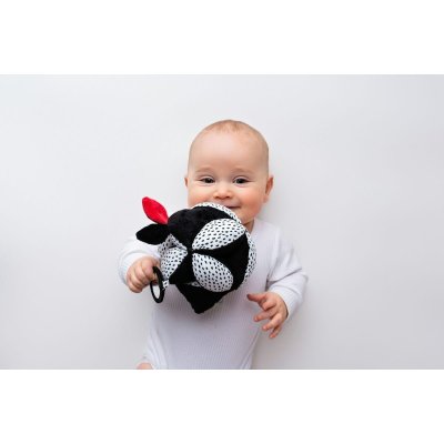 MOMS CARE Montessori míček se zrcátkem White & Black - 75270_007