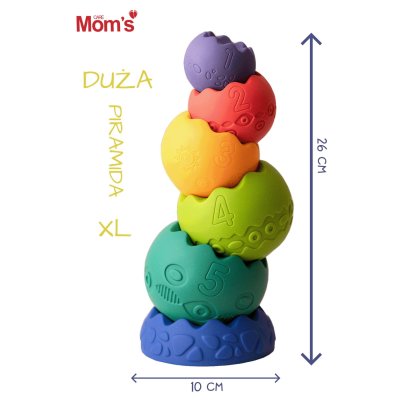 MOMS CARE Senzorická pyramida pastelová - 75286_002