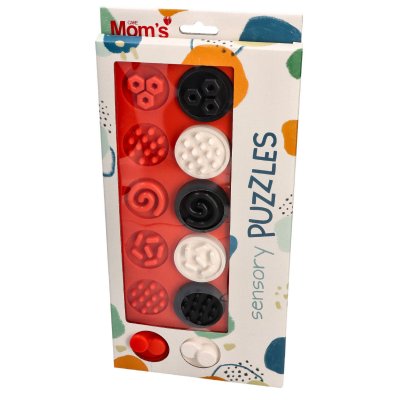 MOMS CARE Senzorické puzzle XL kontrastní kolečka - 75289_001