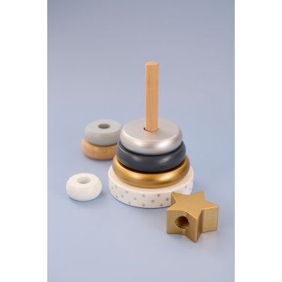 JABADABADO Skládací pyramida stříbrná - 47025_001