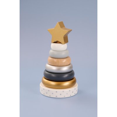 JABADABADO Skládací pyramida stříbrná - 47025_002