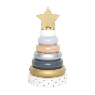 JABADABADO Skládací pyramida stříbrná