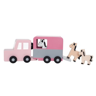 JABADABADO Přívěs s koníky růžový