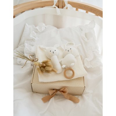 JABADABADO Dárková sada s mušelínovou dekou Bunny - 52368bu_010