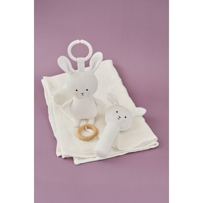 JABADABADO Dárková sada s mušelínovou dekou Bunny - 52368bu_002