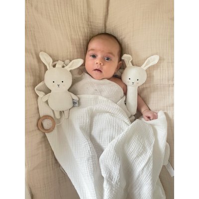 JABADABADO Dárková sada s mušelínovou dekou Bunny - 52368bu_008