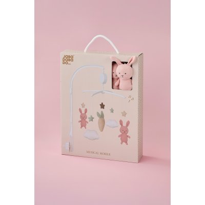 JABADABADO Hudební kolotoč Zajíček růžový - 52730ru_001