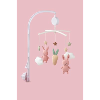 JABADABADO Hudební kolotoč Zajíček růžový - 52730ru_002