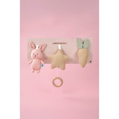 JABADABADO Hračky na hrazdu zajíček růžový - 52731_001