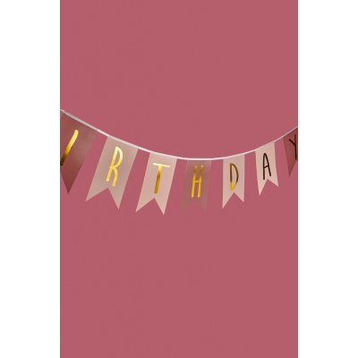 JABADABADO Banner Happy Birthday Růžový - 85001_001