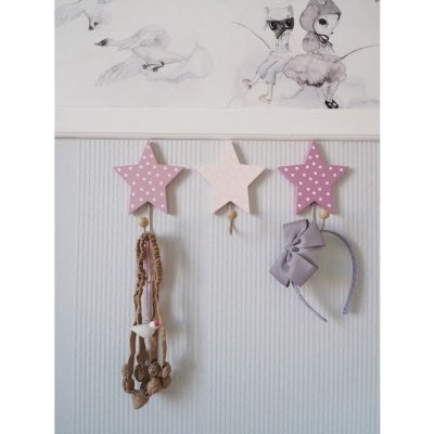 JABADABADO Dekorativní háčky hvězda růžová - 85047_001