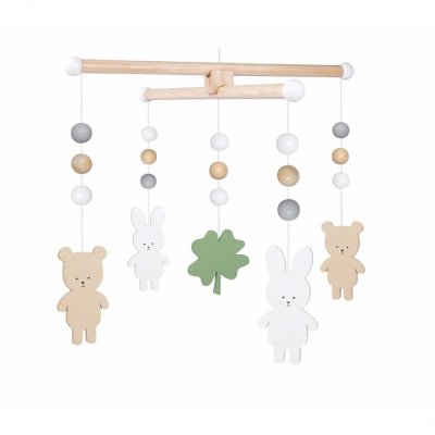 JABADABADO Dřevěný kolotoč Medvídek/Zajíček