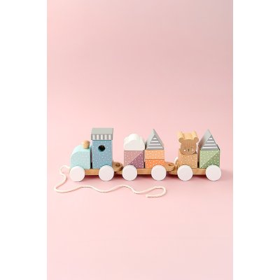 JABADABADO Dřevěný vláček s kostkami Medvídek - 85100_003