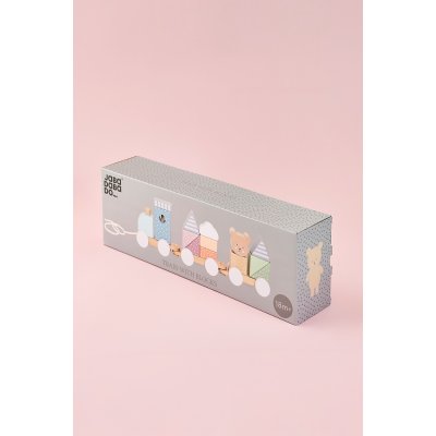 JABADABADO Dřevěný vláček s kostkami Medvídek - 85100_005