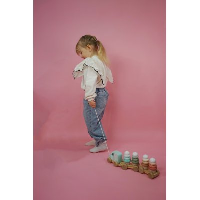 JABADABADO Dřevěný vláček s kostkami Zmrzlina - 85114_011