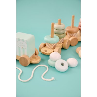 JABADABADO Dřevěný vláček s kostkami Zmrzlina - 85114_005
