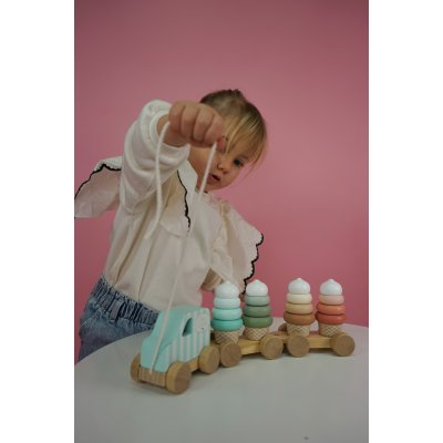 JABADABADO Dřevěný vláček s kostkami Zmrzlina - 85114_006