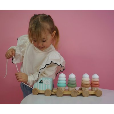 JABADABADO Dřevěný vláček s kostkami Zmrzlina - 85114_008