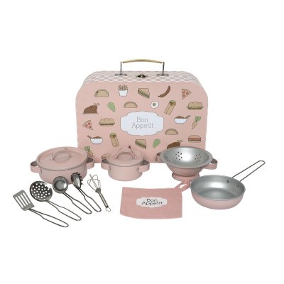 JABADABADO Set nádobí v kufříku Růžová