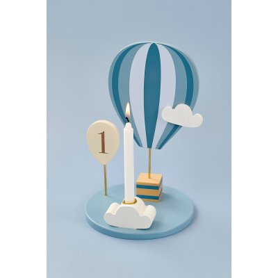 JABADABADO Stojan na svíčku Horkovzdušný balón modrý - 85181_001