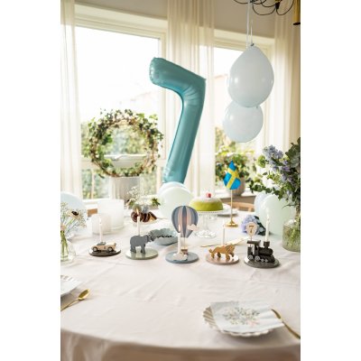 JABADABADO Stojan na svíčku Horkovzdušný balón modrý - 85181_004