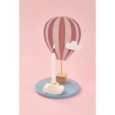 JABADABADO Stojan na svíčku Horkovzdušný balón růžový - 85186_001