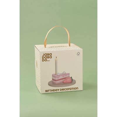 JABADABADO Stojan na svíčku Jahodový dort - 85187_003