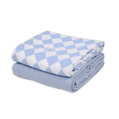 LODGER Swaddler Solid Matcha 2balení 110 x 110 cm Blue Fogg - 85357_001