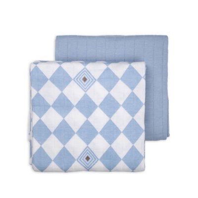 LODGER Swaddler Solid Matcha 2balení 110 x 110 cm Blue Fogg - 85357_002