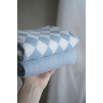 LODGER Swaddler Solid Matcha 2balení 110 x 110 cm Blue Fogg - 85357_004