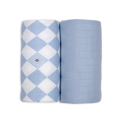 LODGER Swaddler Solid Matcha 2balení 110 x 110 cm Blue Fogg