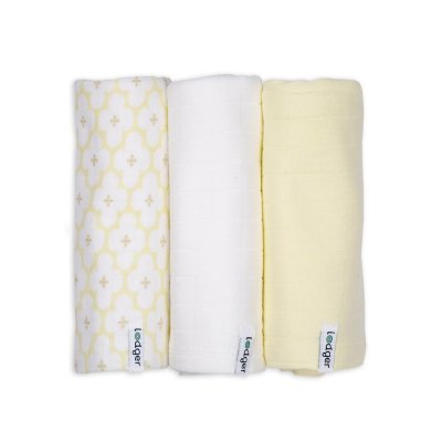 LODGER Swaddler Solid Matcha 3balení 70 x 70 cm Butter