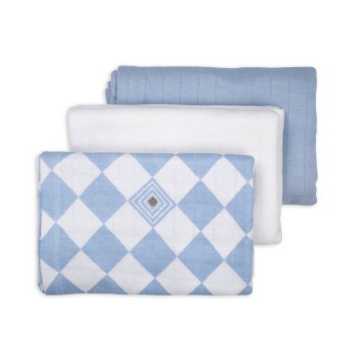 LODGER Swaddler Solid Matcha 3balení 70 x 70 cm Blue Fogg - 85361_001