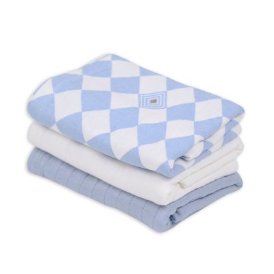 LODGER Swaddler Solid Matcha 3balení 70 x 70 cm Blue Fogg - 85361_002