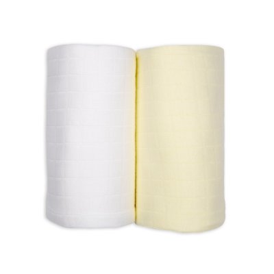 LODGER Swaddler Solid 2balení 110 x 110 cm Cloud Dancer/Butter