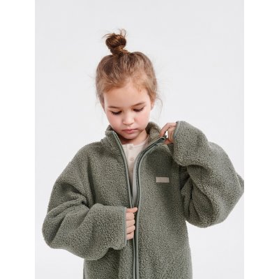 LEOKID Fleecová bunda Theo Vetiver Green vel. 146 - 85414_016