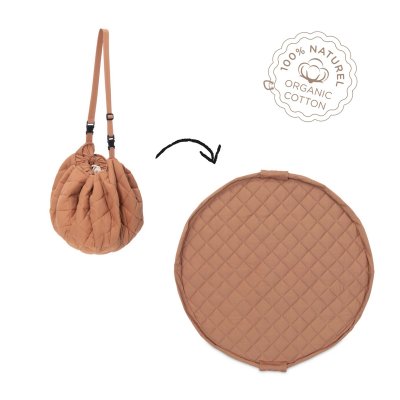 PLAY AND GO Noomad soft Hrací deka a Vak na hračky Organic Tawny Brown - 47109_001