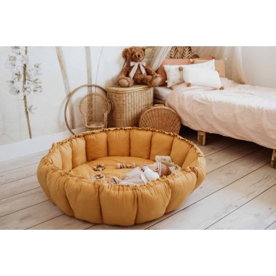 PLAY AND GO Coco Bloom Dětské hnízdo Mustard - 51099mu_005