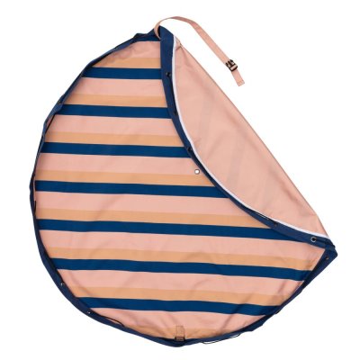 PLAY AND GO Noomad outdoor Hrací deka a Vak na hračky Mokka Stripes - 56972_003