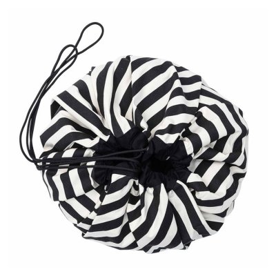 PLAY AND GO Noomad original Hrací deka a Vak na hračky Stripes Black - 65349_002
