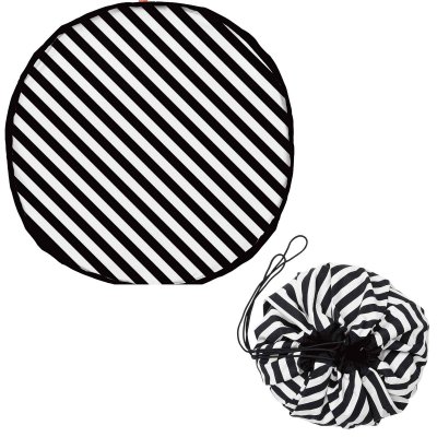 PLAY AND GO Noomad original Hrací deka a Vak na hračky Stripes Black