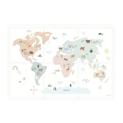 PLAY AND GO Tiloo EEVAA Podložka na hraní a domeček Worldmap - 51100wo_001